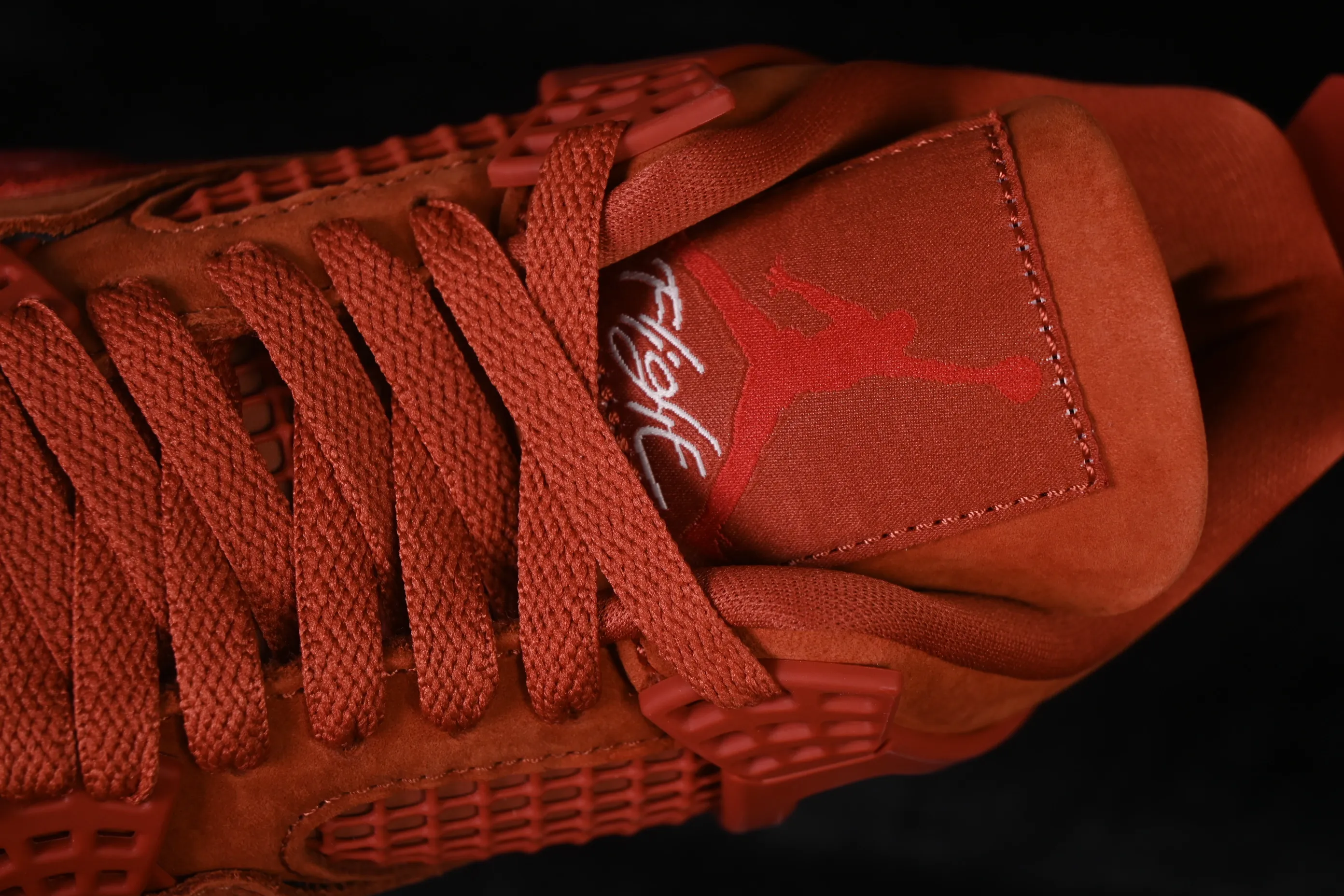All categories Air Jordan Jordan series basketball shoes Air Jordan 4 LJR version Nigel Sylvester x Air Jordan 4 OG "Brick By Brick" AJ4 Joe 4 red brick suede HF4340-800